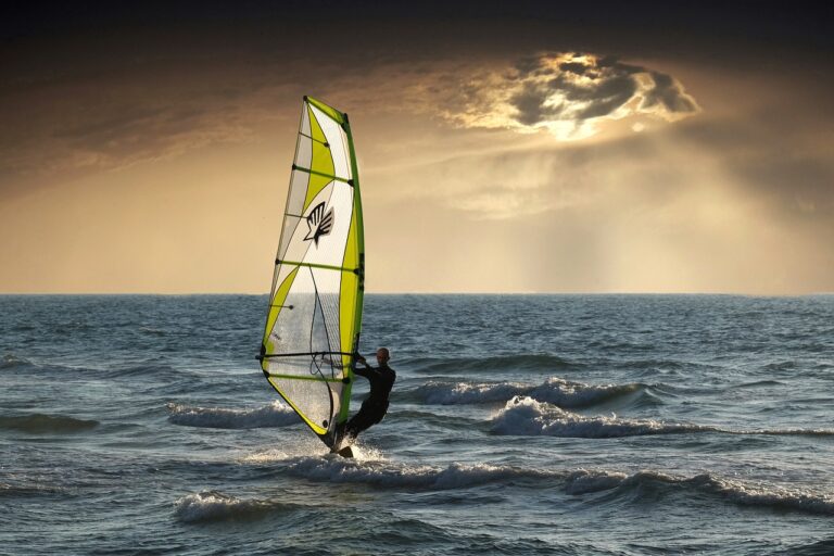 windsurfen, windsurfing, sea, clouds