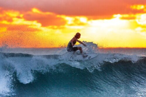 Golfsurfen golfsurfen, surfing, sunset, waves