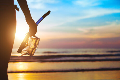 Snorkel, snorkelen, strand